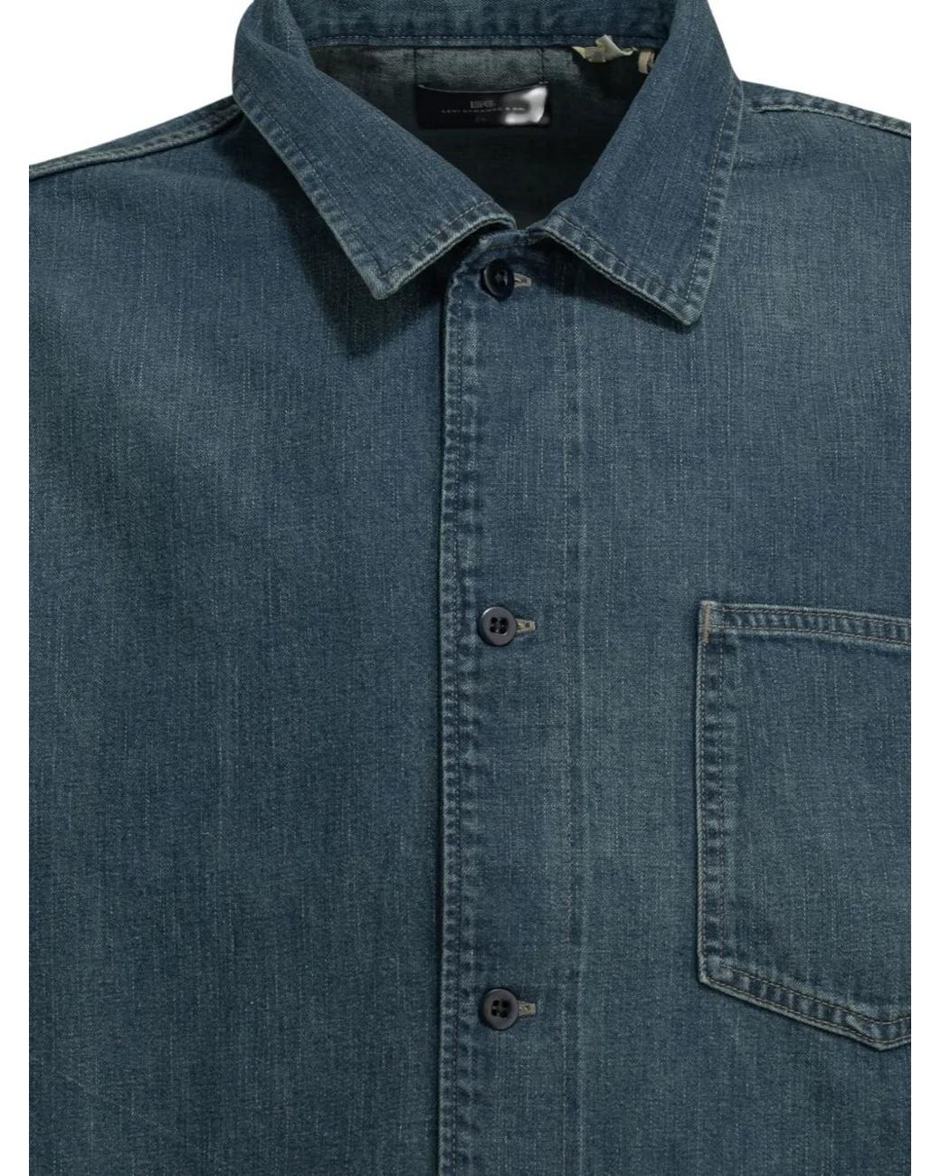Levi's Blue Button-Up Chest-Pocket Overshirt for men
