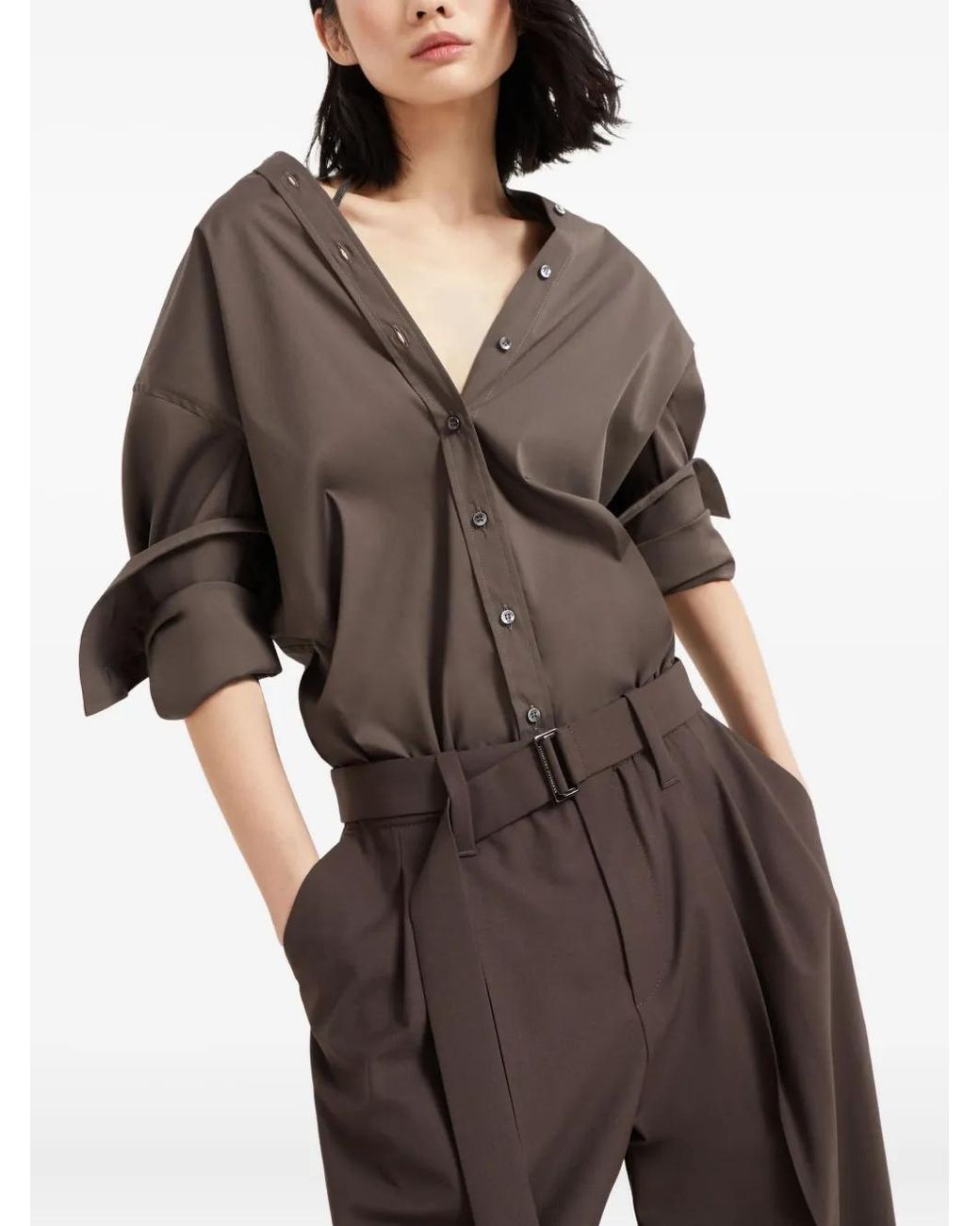 Brunello Cucinelli Button-Down Blouse in het Brown