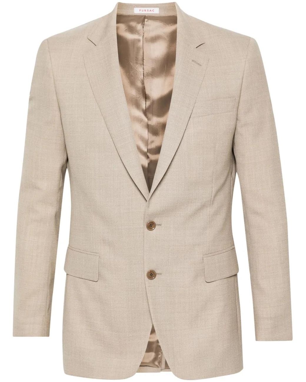 Fursac Blazer Van Scheerwol in het Natural voor heren