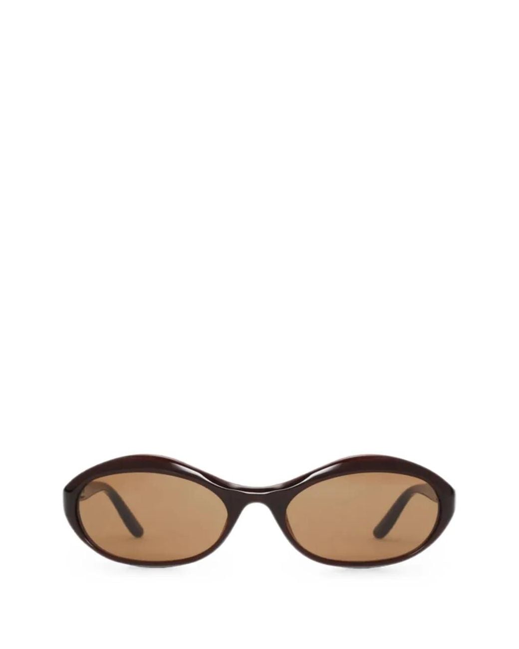 Magda Butrym Brown Oval Sunglasses