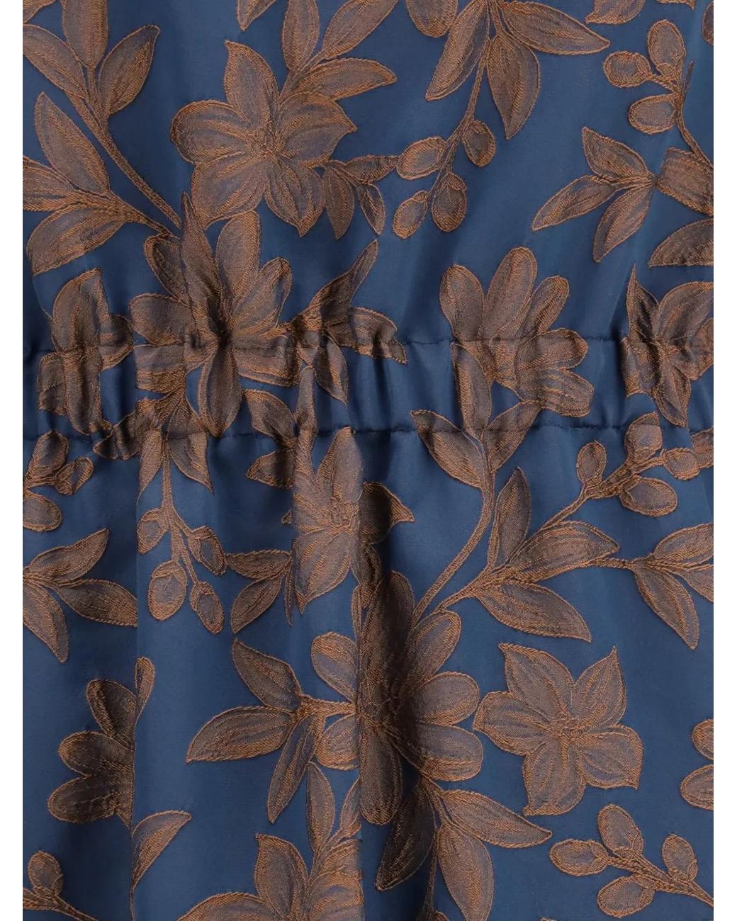 Sara Roka Blue Laila Floral-Jacquard Dress