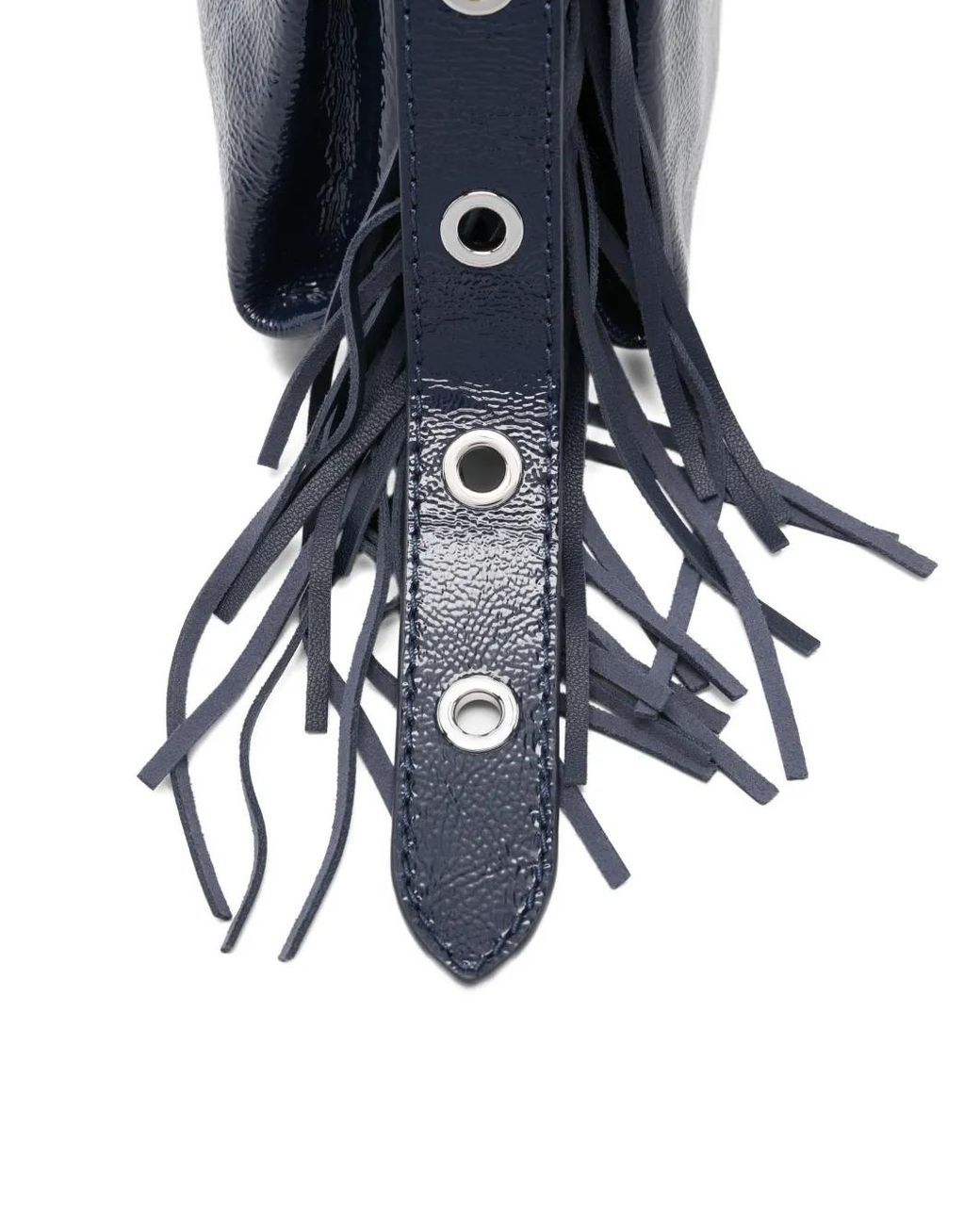 Maje Blue Sac Porté Épaule Miss M À Franges