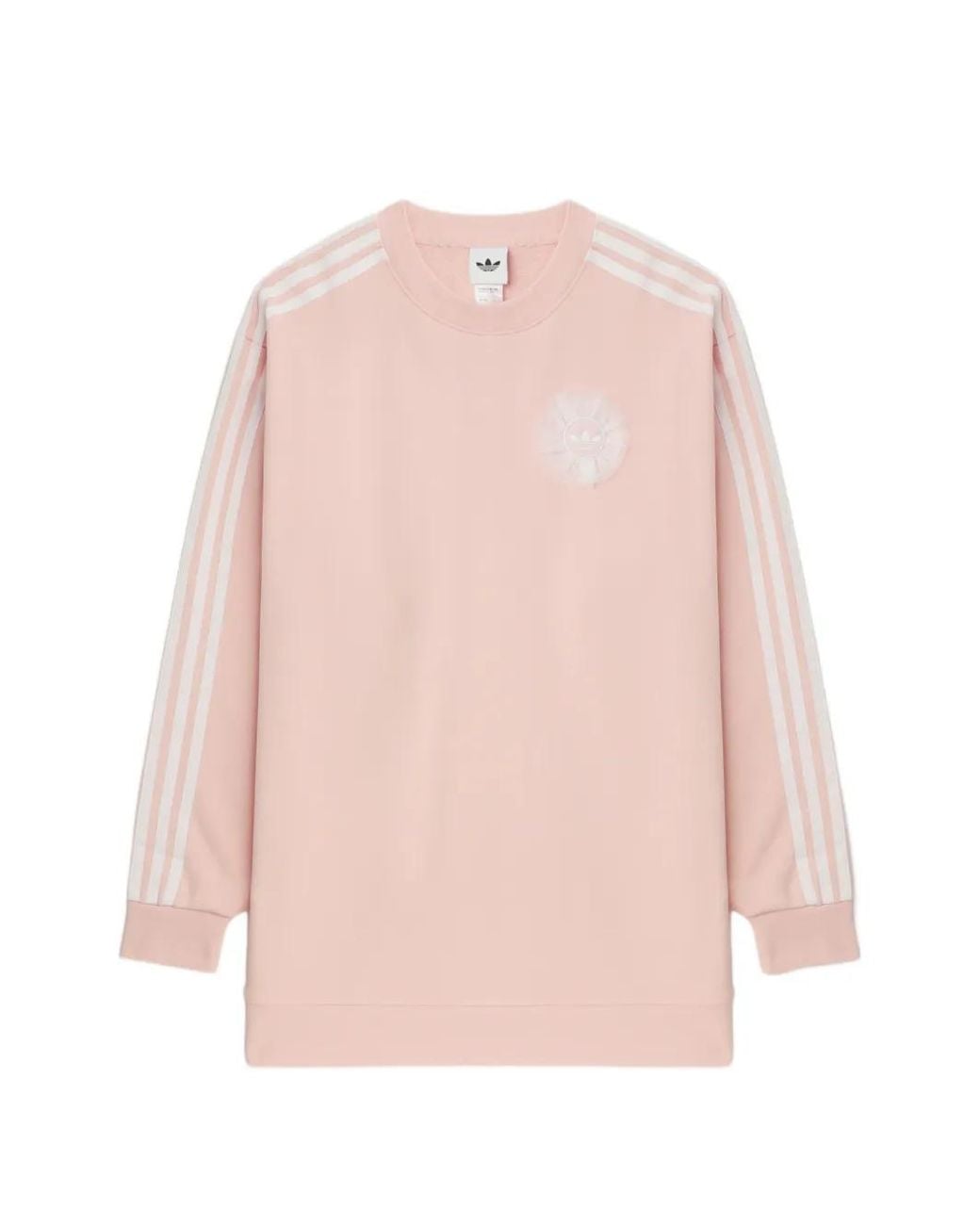 Adidas Pink Originals Lace Branding Crew Sweatshirt