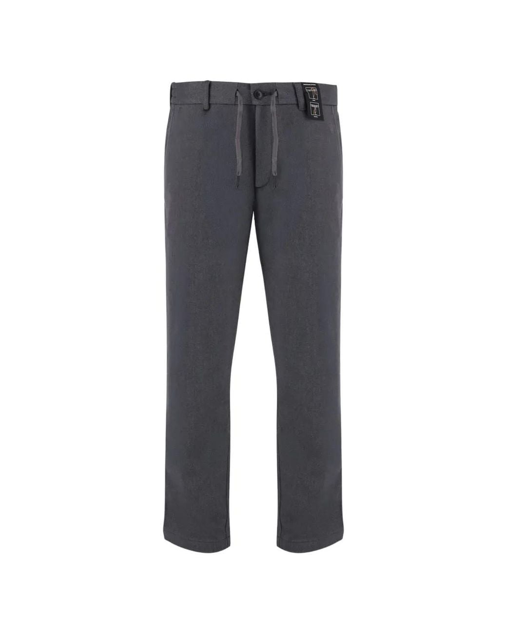 Boss Gray Drawstring Tapered-Fit Trousers for men