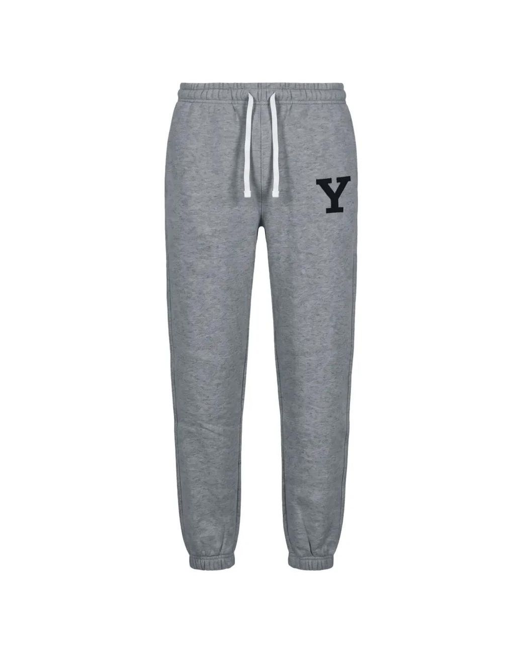 Gant Gray X Yale Logo-Patch Track Pants for men