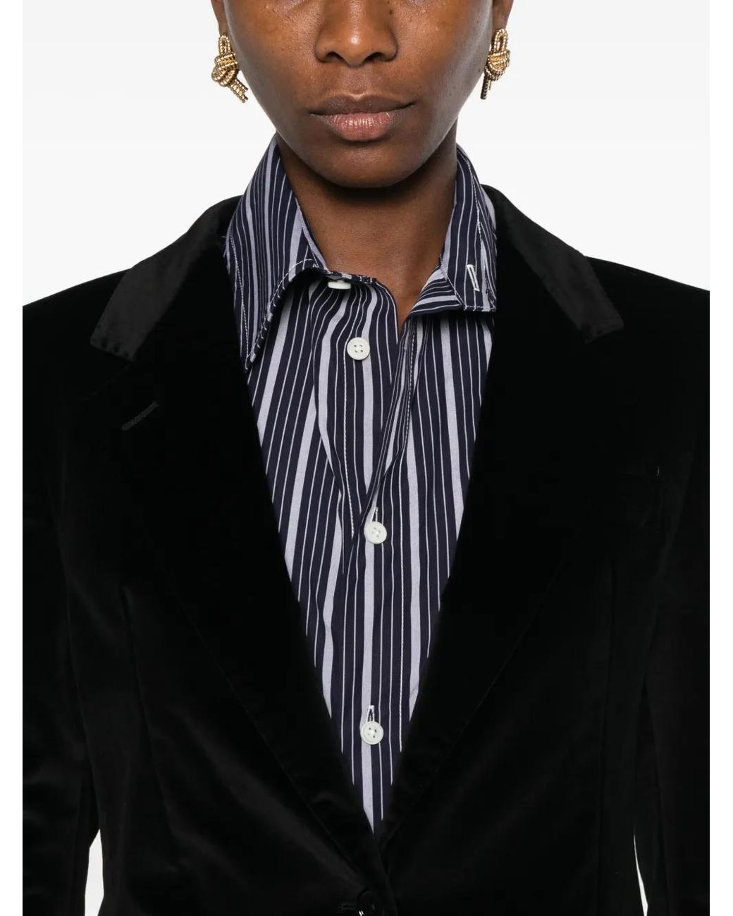 Tagliatore Black Velvet Button Blazer