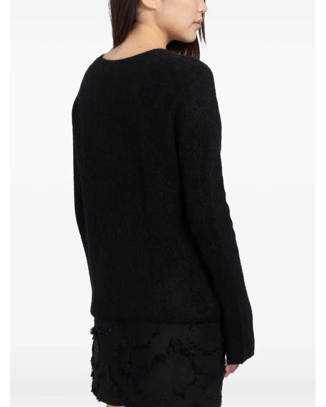 Minimum Black Calaha Brushed-Knit Jumper