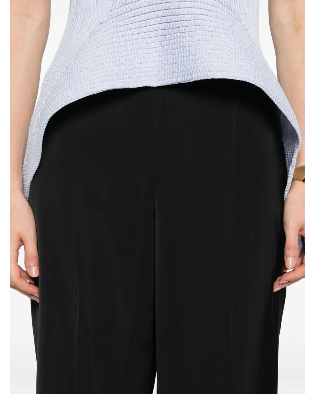 Jil Sander Black Pressed-Crease Trousers