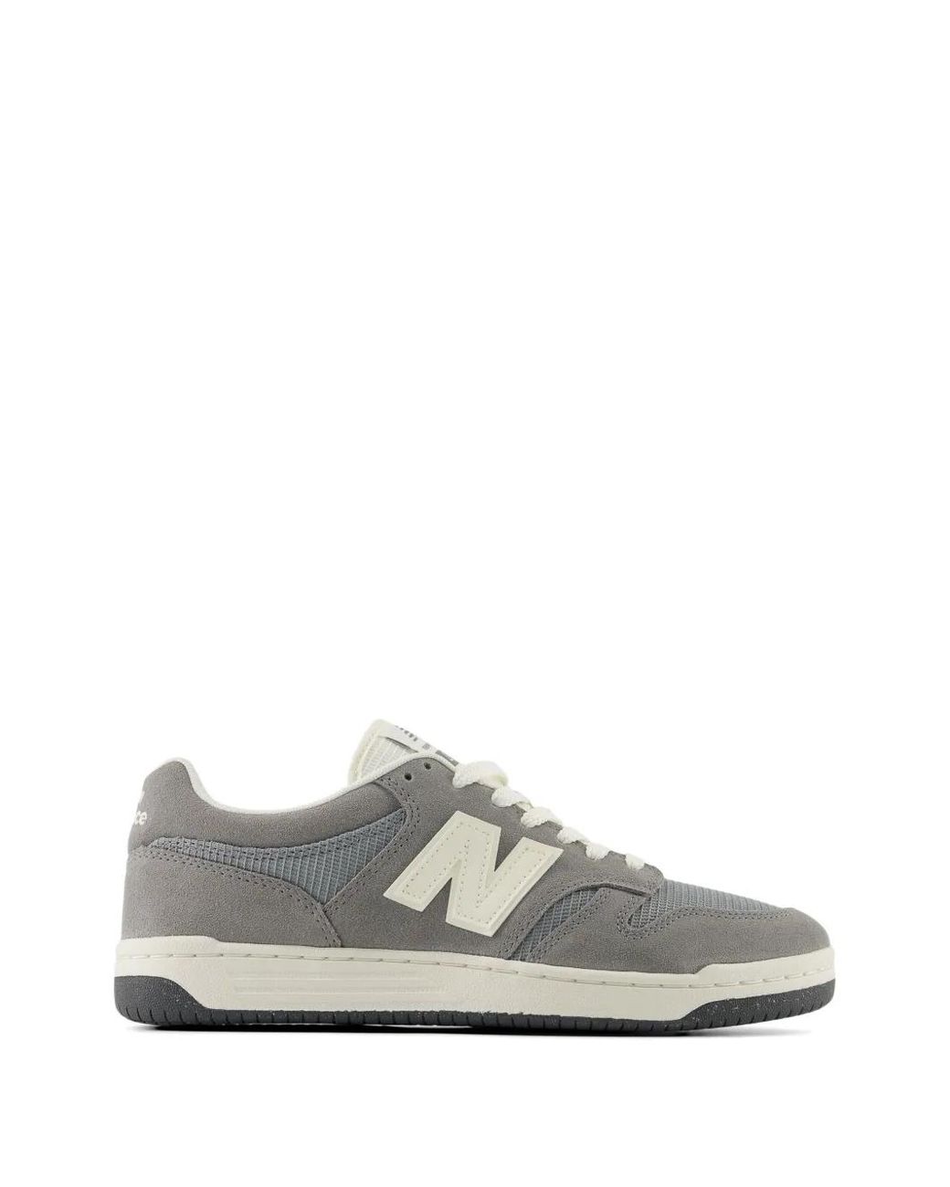 New Balance White 480P Suede Sneakers