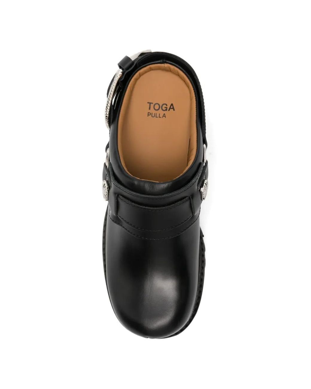 Toga Black Mules Mit Schnallendetail