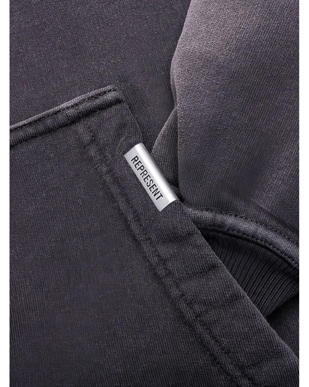 Represent Blue Logo-Print Hoodie for men