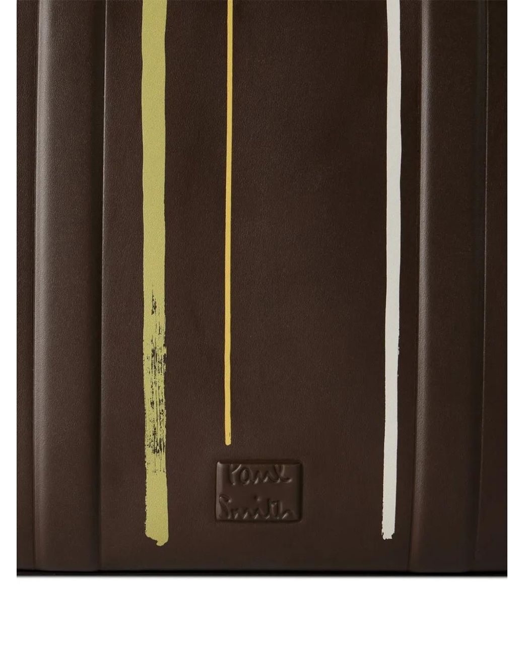 Paul Smith Brown Painted Stripe Slim Leather Folio Bag for men