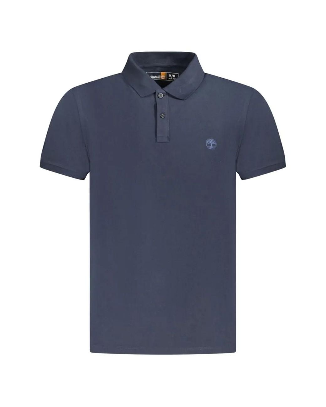 Timberland Blue Logo-Embroidered Piqué Polo Shirt for men