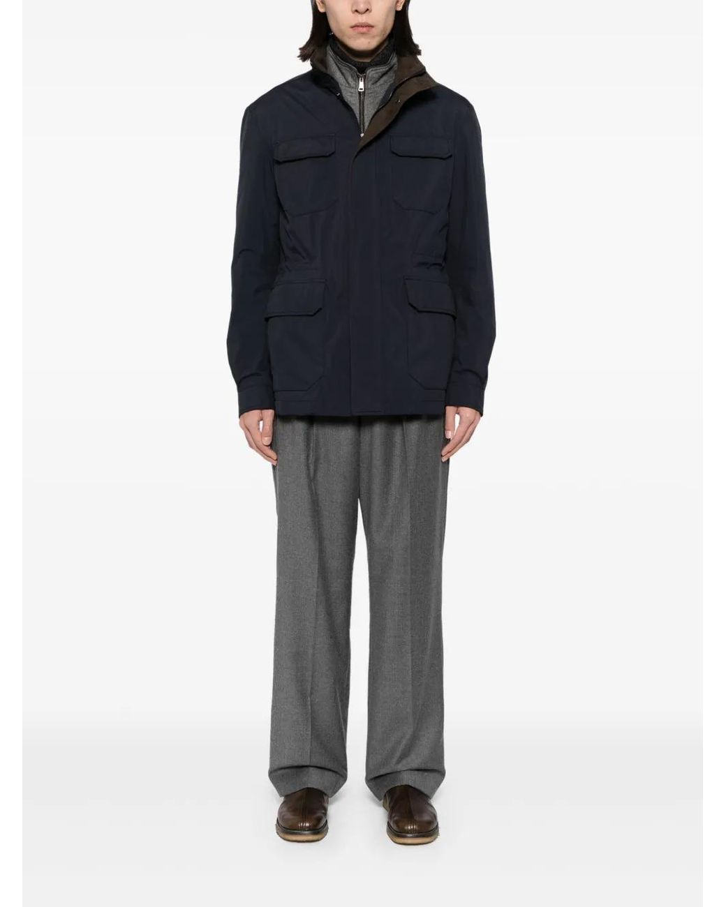N.Peal Cashmere Blue Vale Jacket for men