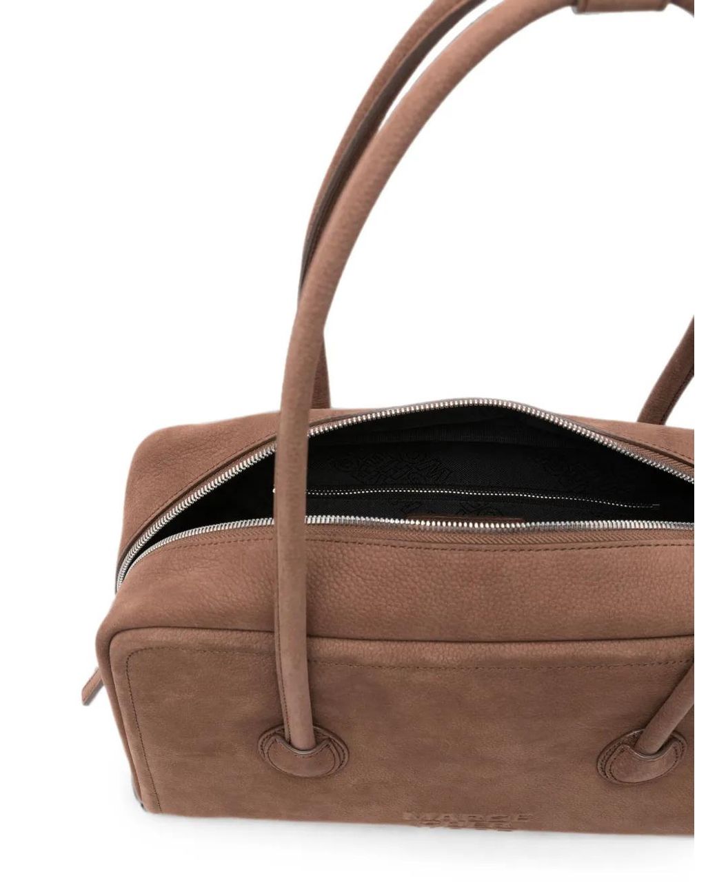 MARGE SHERWOOD Brown Logo-Debossed Shoulder Bag