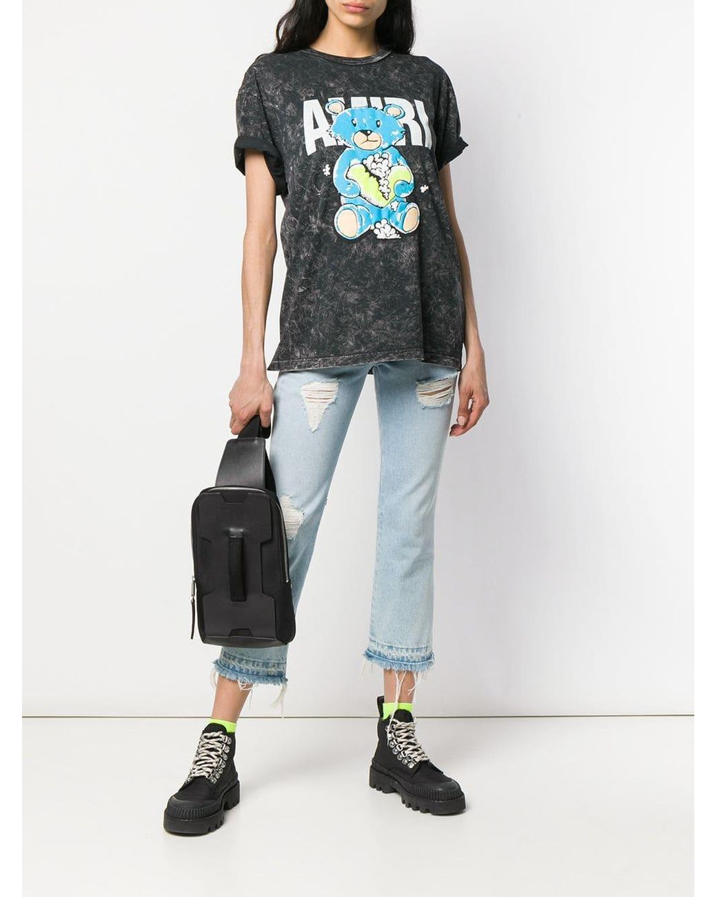 Amiri Teddy Bear Print T-shirt in Black 