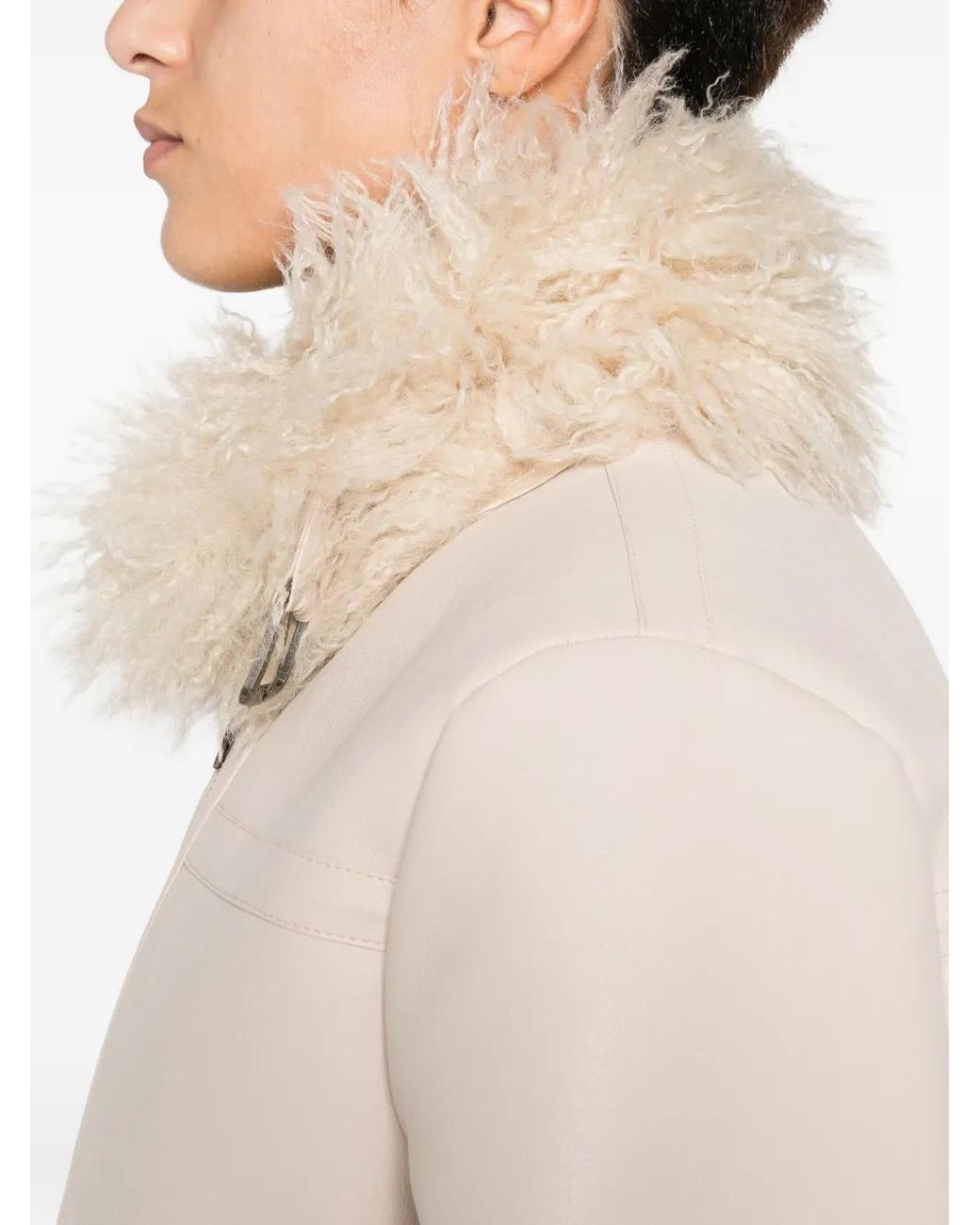Twinset Natural Trimmed Zip-Front Jacket