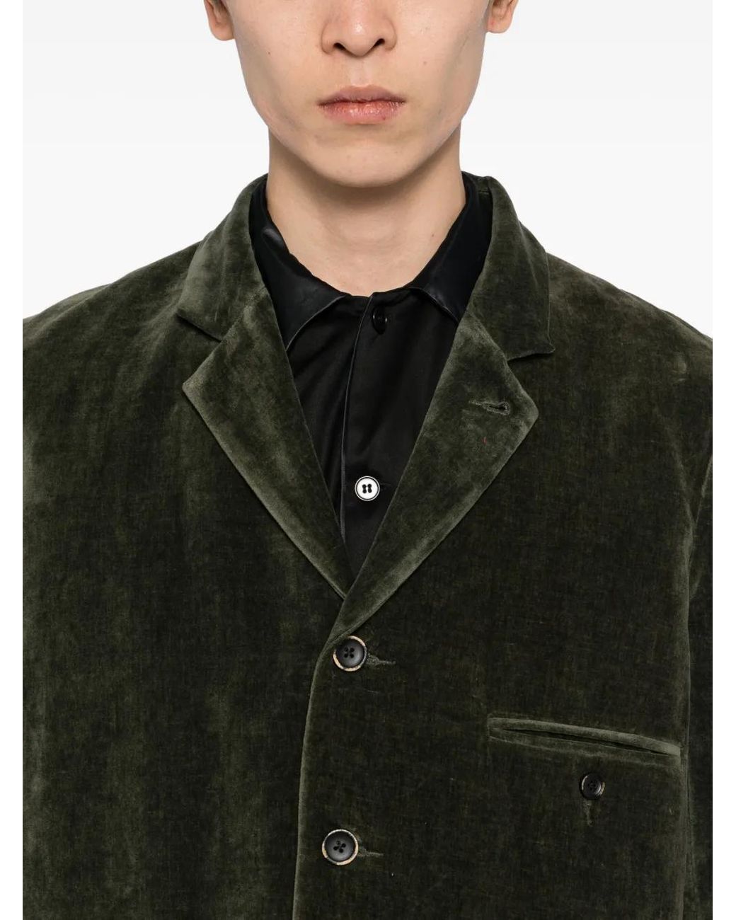Uma Wang Black Velvet Blazer for men