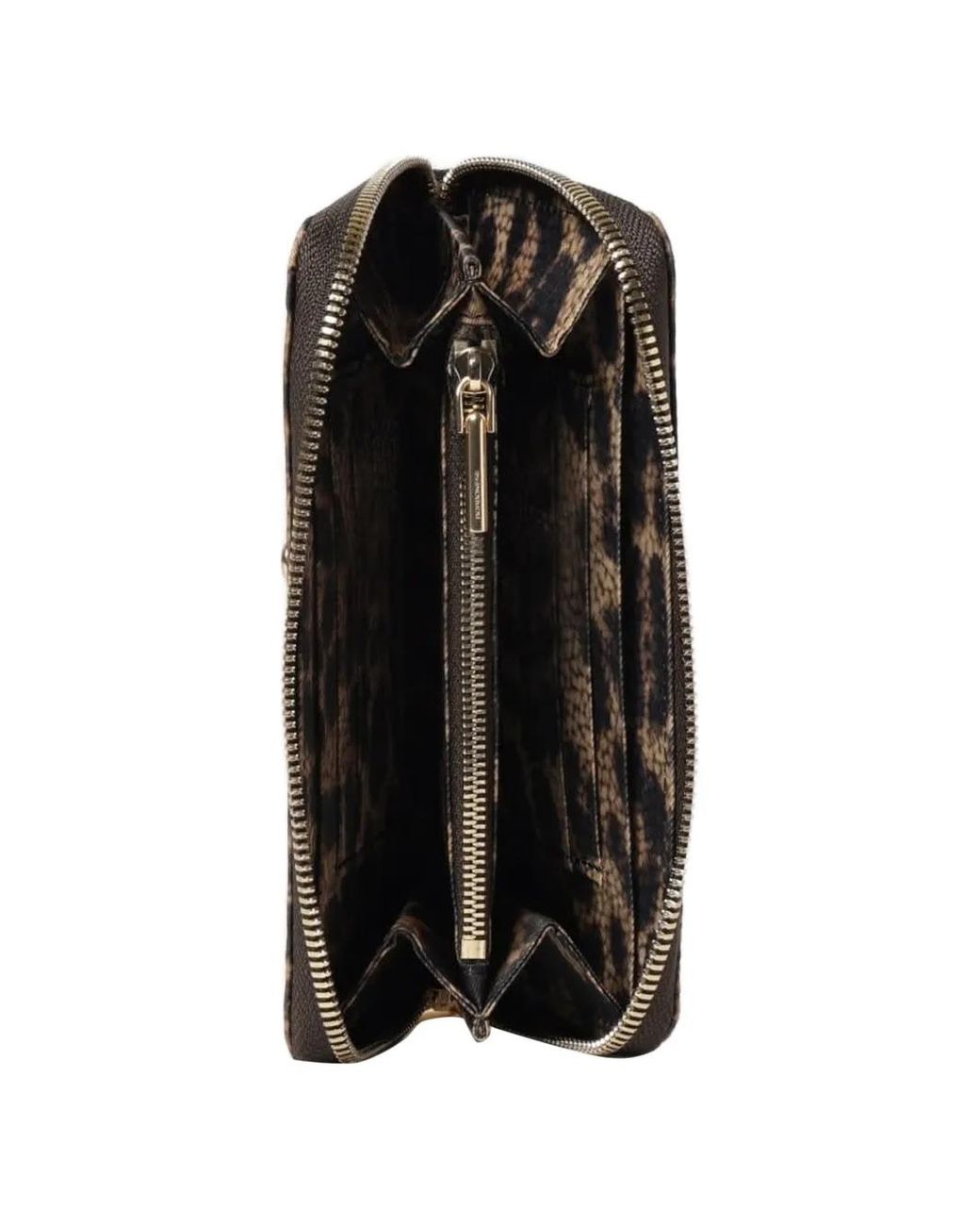 Borbonese Gray Leopard-Print Zip-Around Wallet