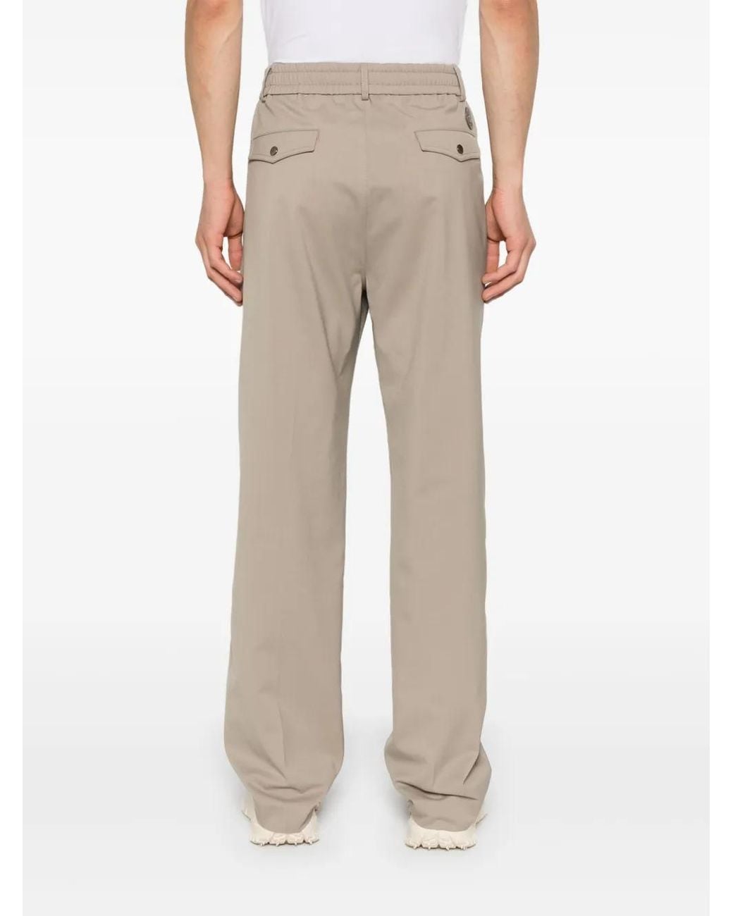 Moncler Natural Gabardine Tailored Trousers for men