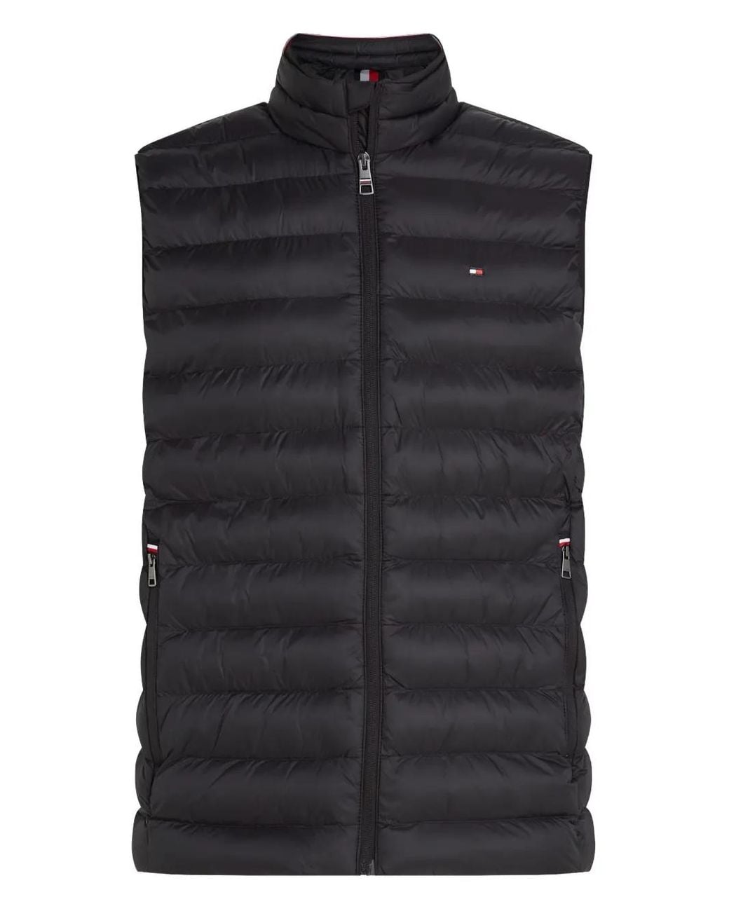 Tommy Hilfiger Black Zip-Up Padded Gilet for men