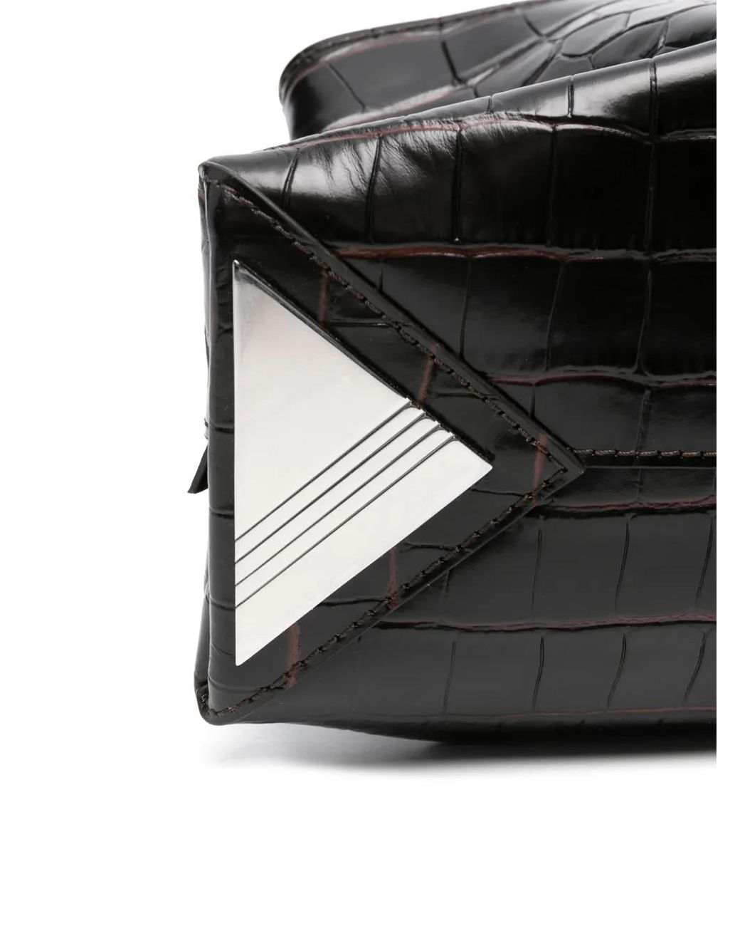 The Attico Black Coffee 'La Passeggiata Small' Shoulder Bag