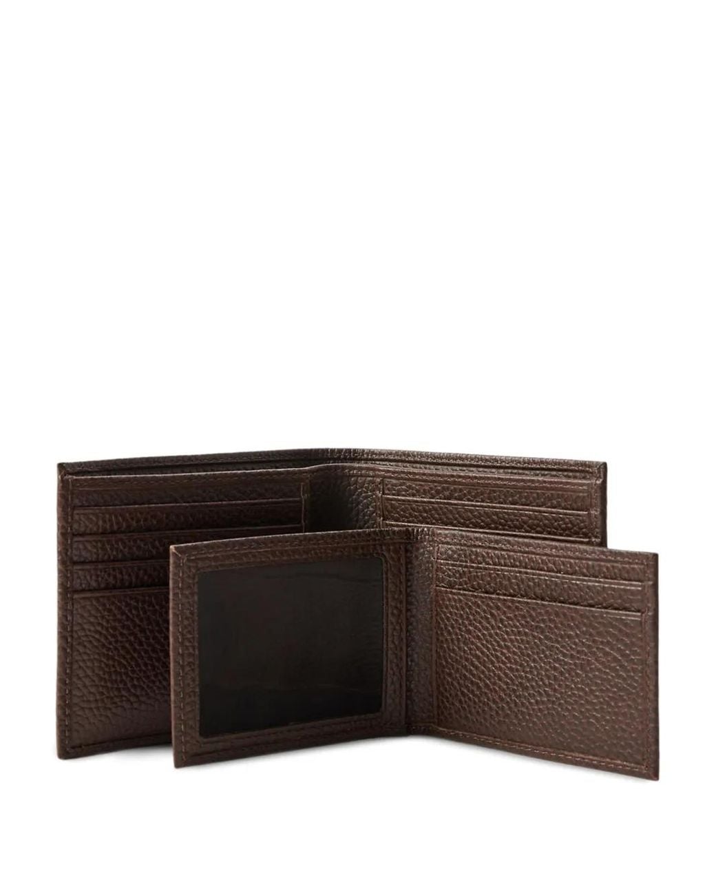 Polo Ralph Lauren Brown Pebble Leather Wallet for men