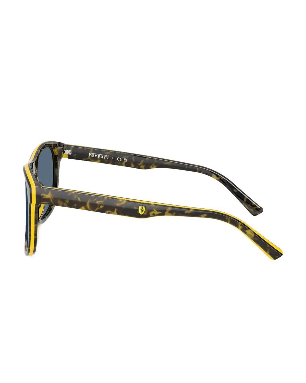 Scuderia Ferrari Blue Tortoiseshell-Effect Sunglasses for men