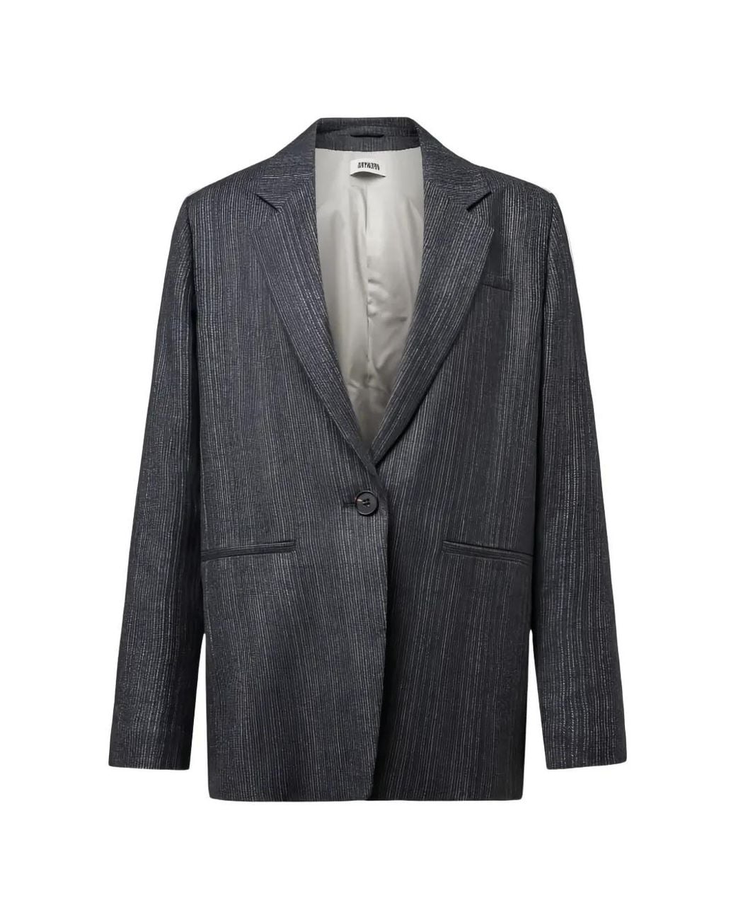 Drykorn Gray Mowtie Pinstriped Blazer