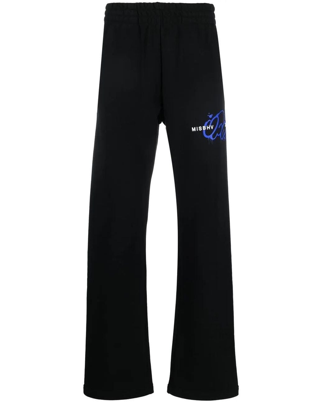 M I S B H V Black X Ufo361 Logo-Print Track Pants for men