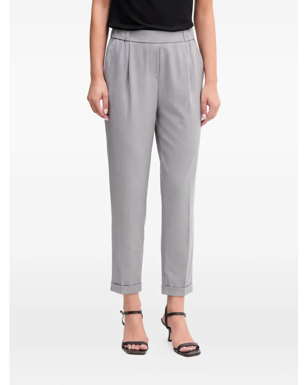 Benetton Gray Elastic-Waistband Trousers