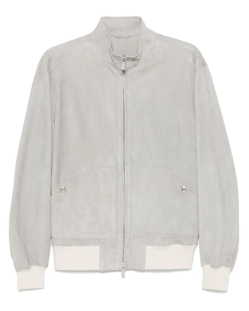 Eleventy Gray Suede Jacket for men