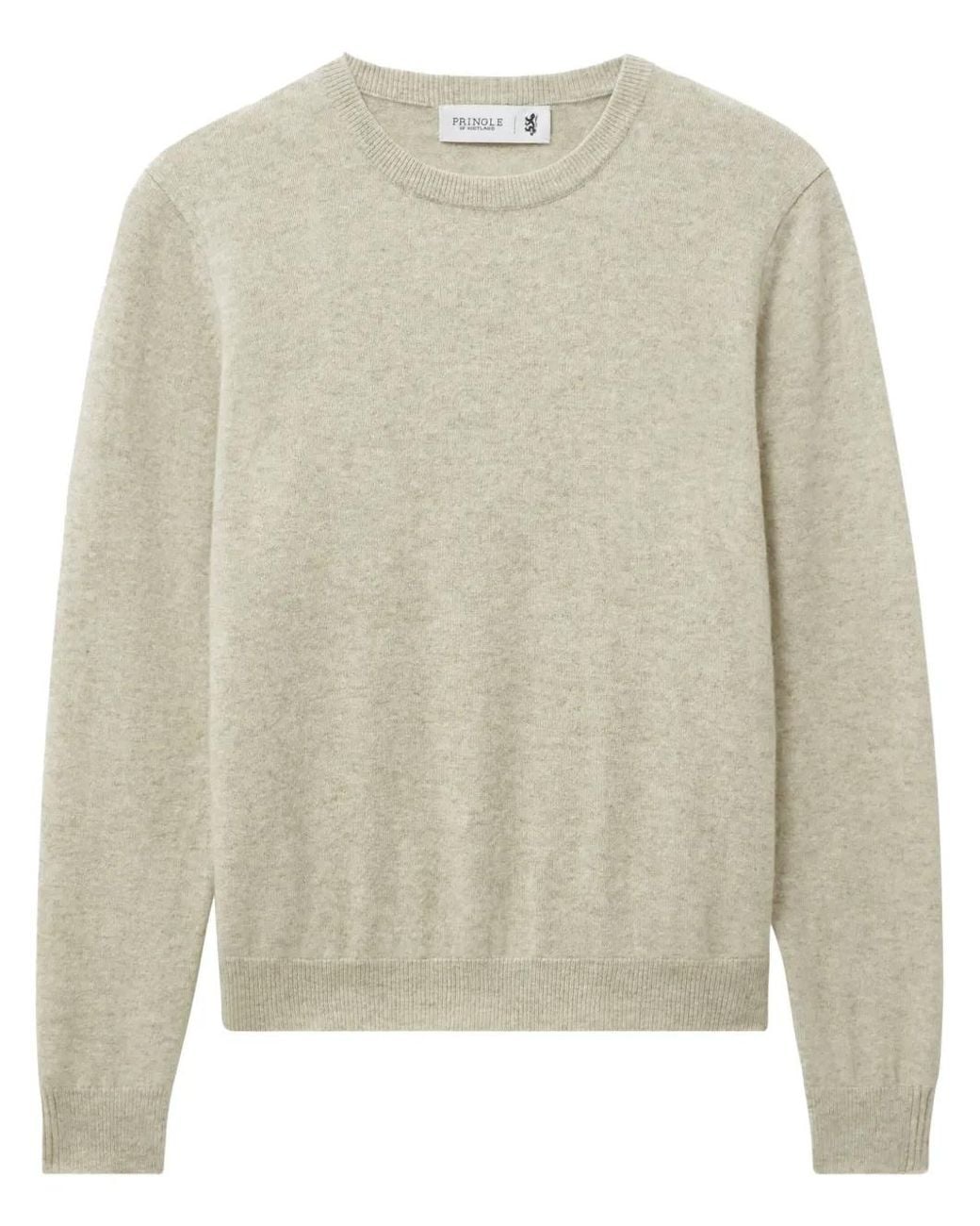 Pringle of Scotland Natural Crew-Neck Cashmere Sweater