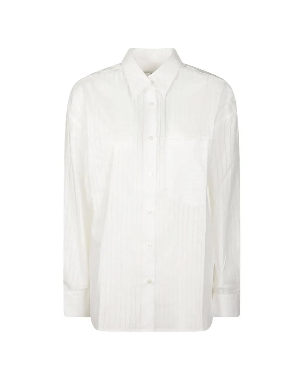 IRO White Chest-Pocket Long-Sleeve Shirt