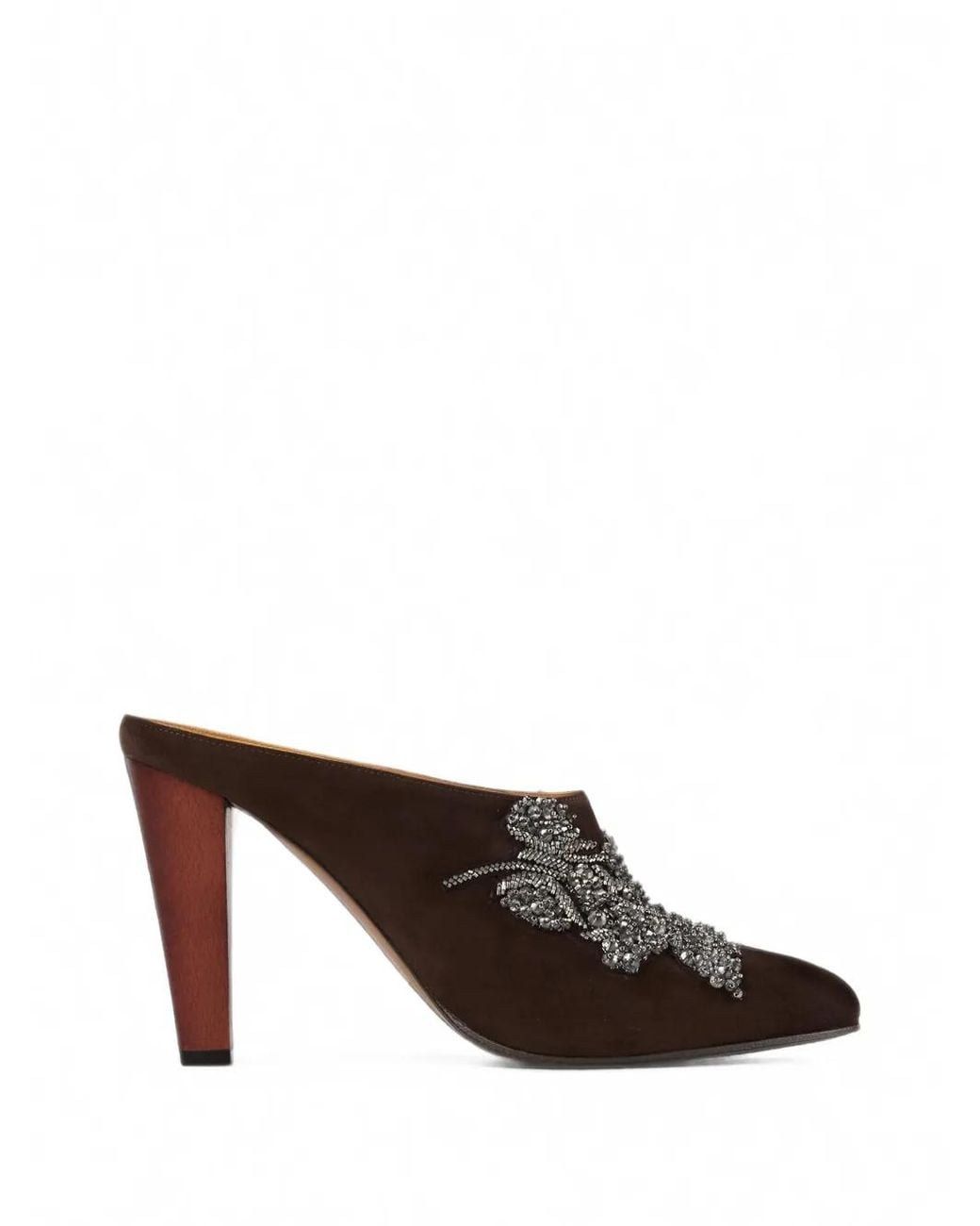 Ralph Lauren Brown Mules Ashtyn À Talon