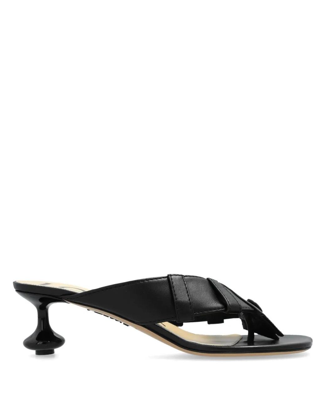 Loewe Black Toy Panta Toe-Post Sandal 45Mm