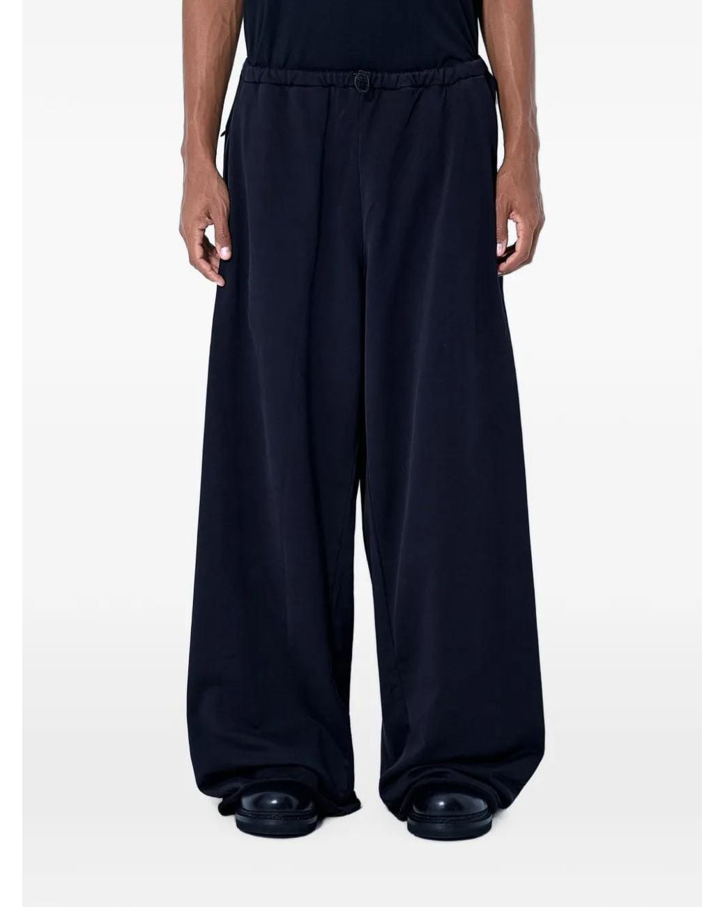 Kiko Kostadinov Blue Elasticated Wide-Leg Trousers for men