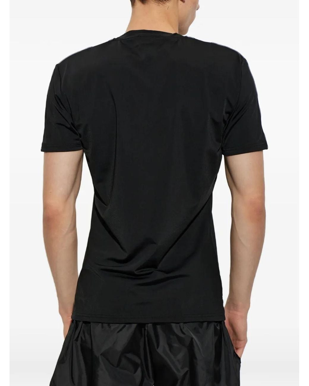 Moschino Black Active Logo-Tape T-Shirt for men