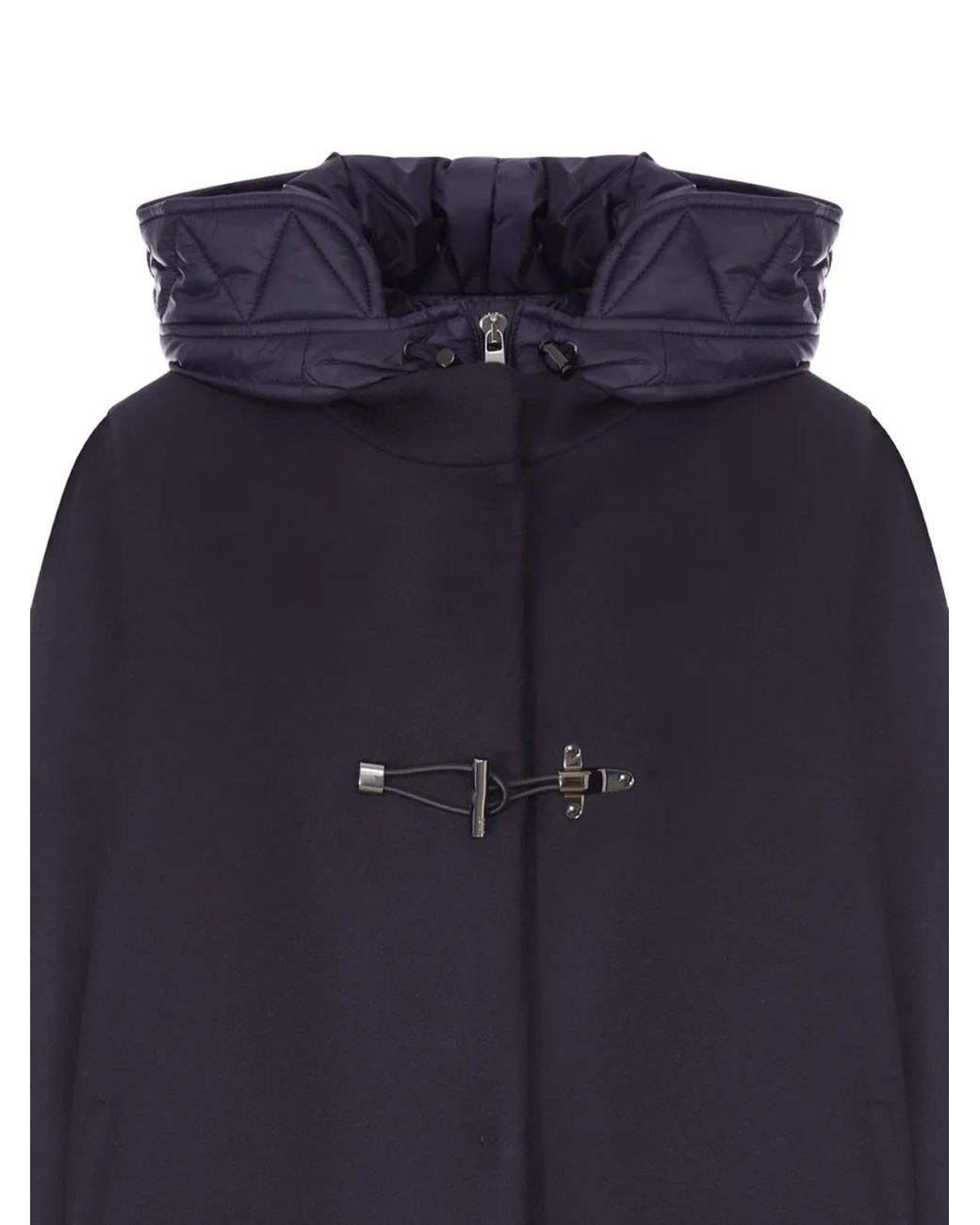 Fay Blue Toggle-Fastening Single-Breasted Cape