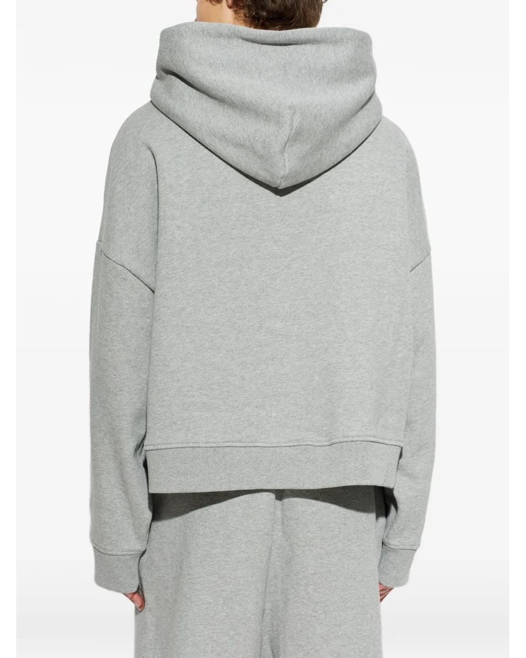 Entire studios Gray Mélange-Effect Hoodie