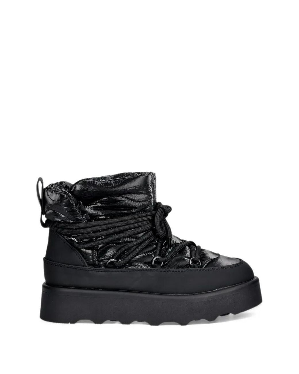 Blauer Black Doyle 01 Quilted Lace-Up Ankle Boots