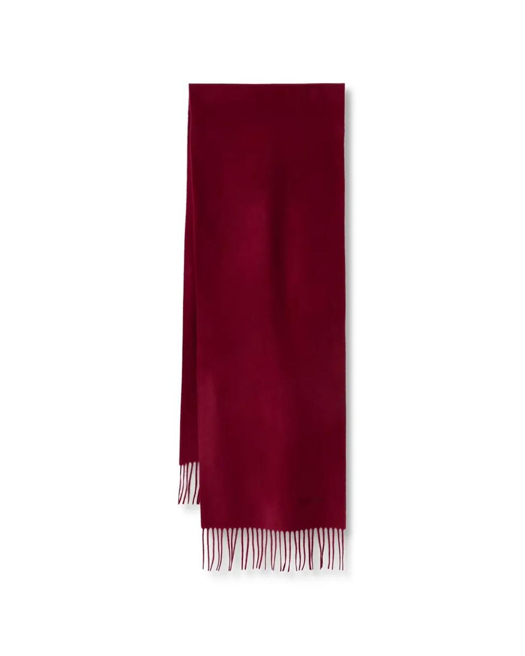 Moschino Red Écharpe Frangée À Logo Brodé En Laine for men