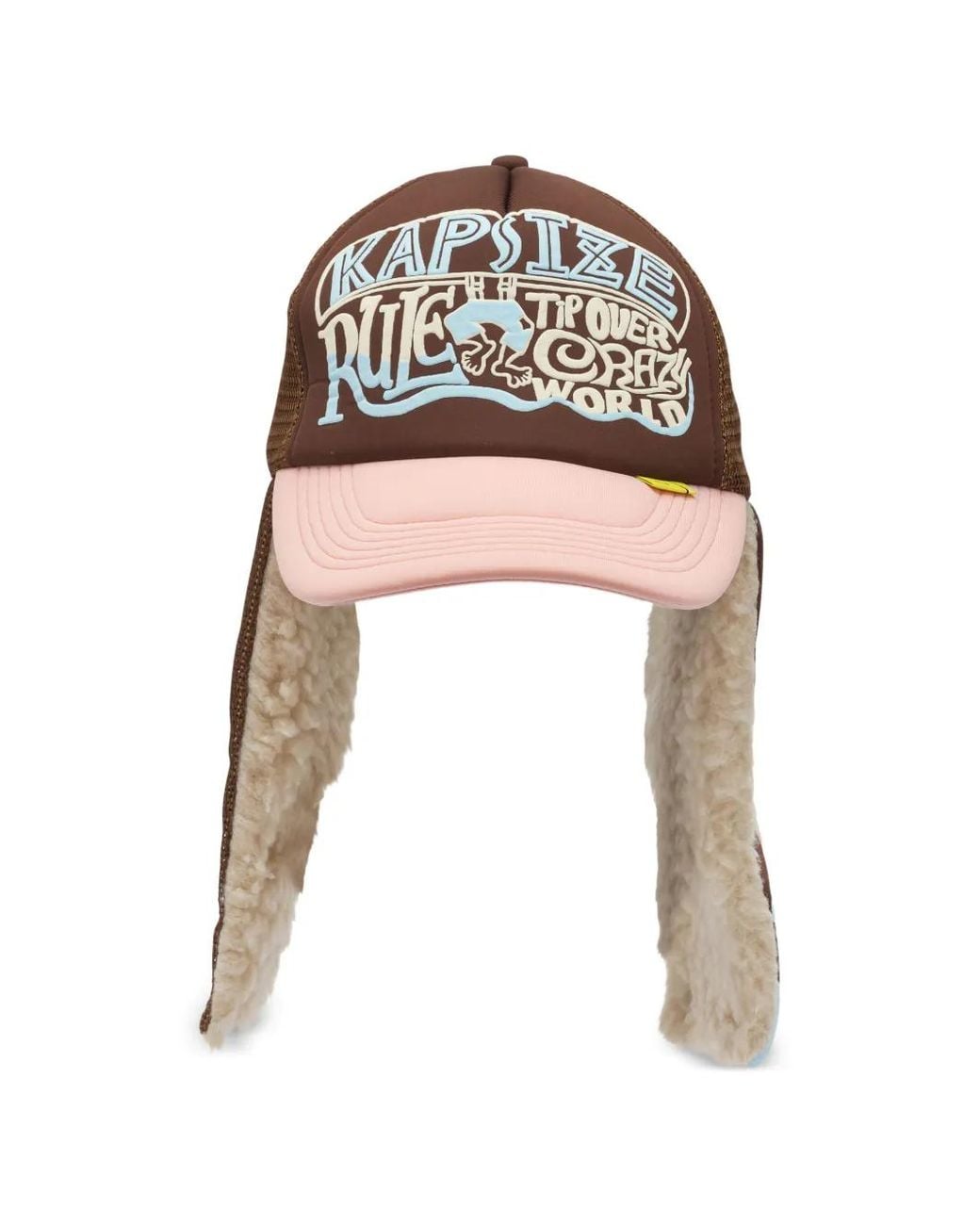 Kapital White Shearling Print Hat for men