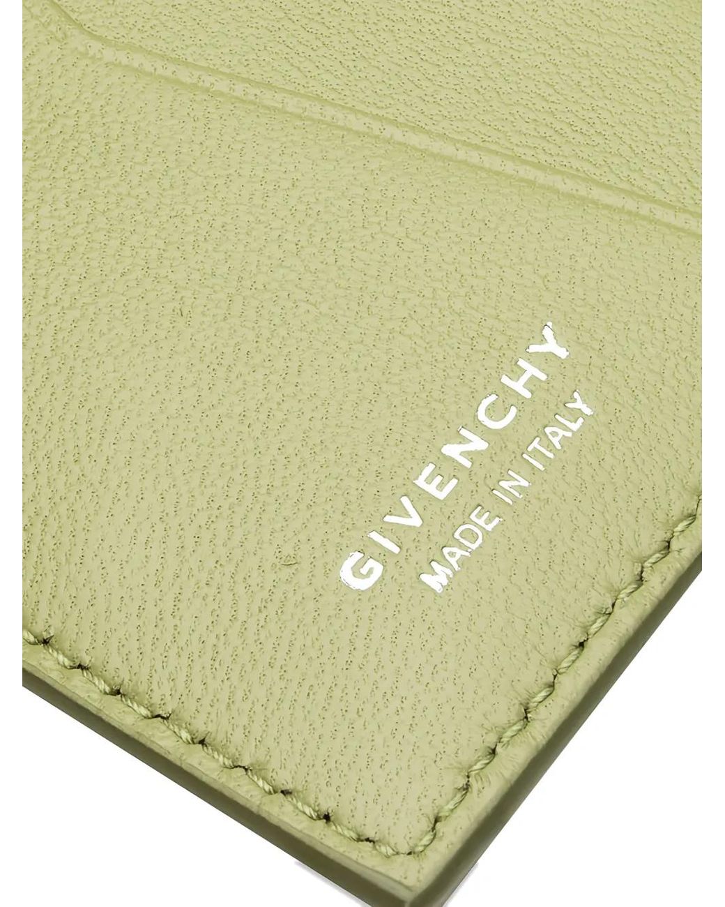 Givenchy Green 4G-Motif Micro Leather Card Holder for men
