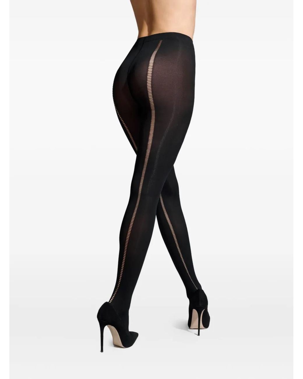 Maison Close Black Infinite Line Tights