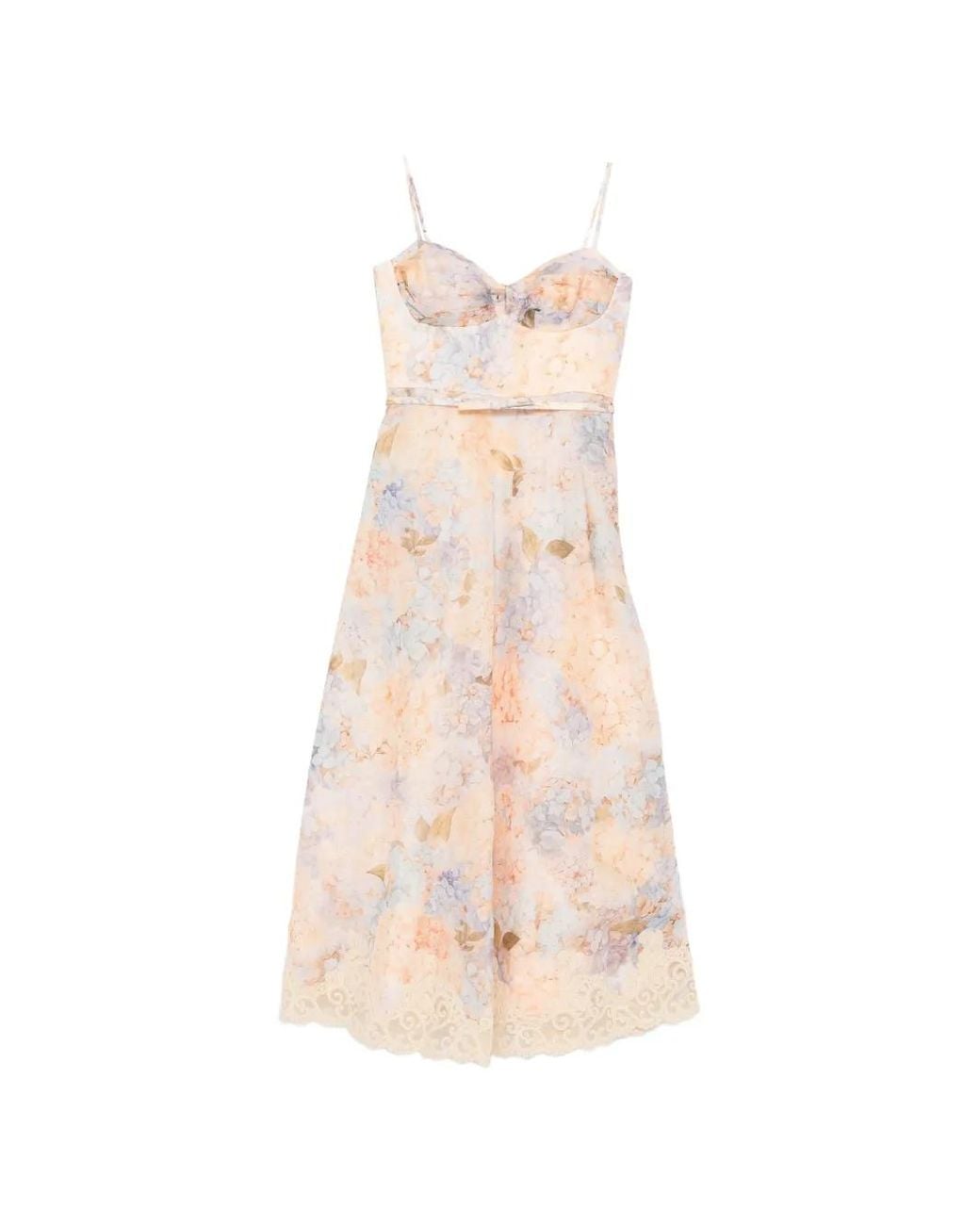 Zimmermann Pink Valiant Floral-Print Midi Dress
