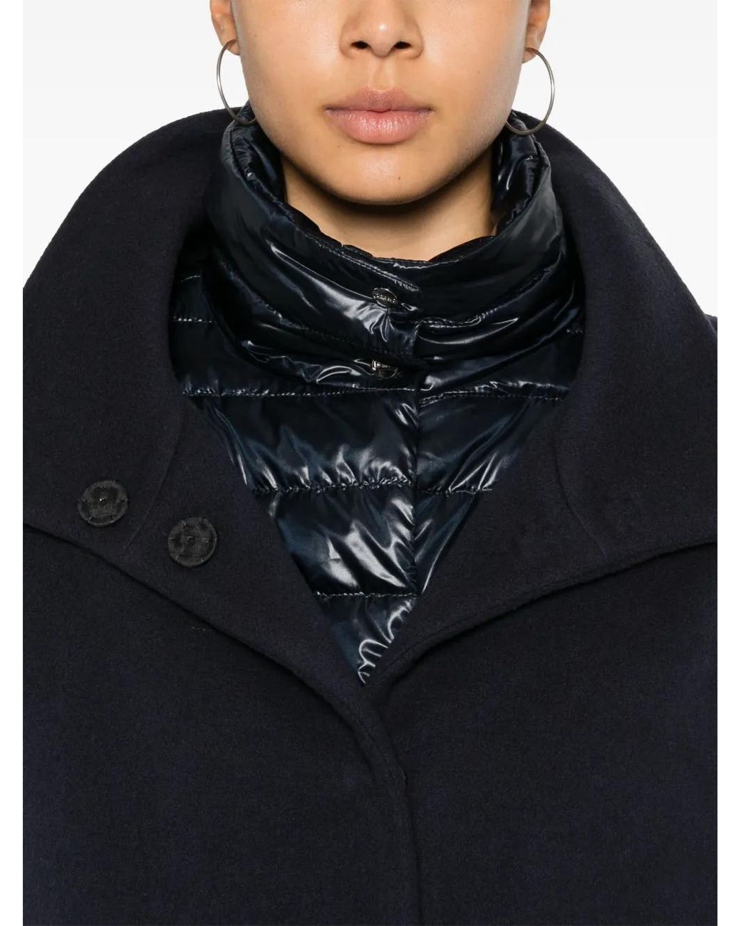 Herno Black Layered Padded Parka Coat