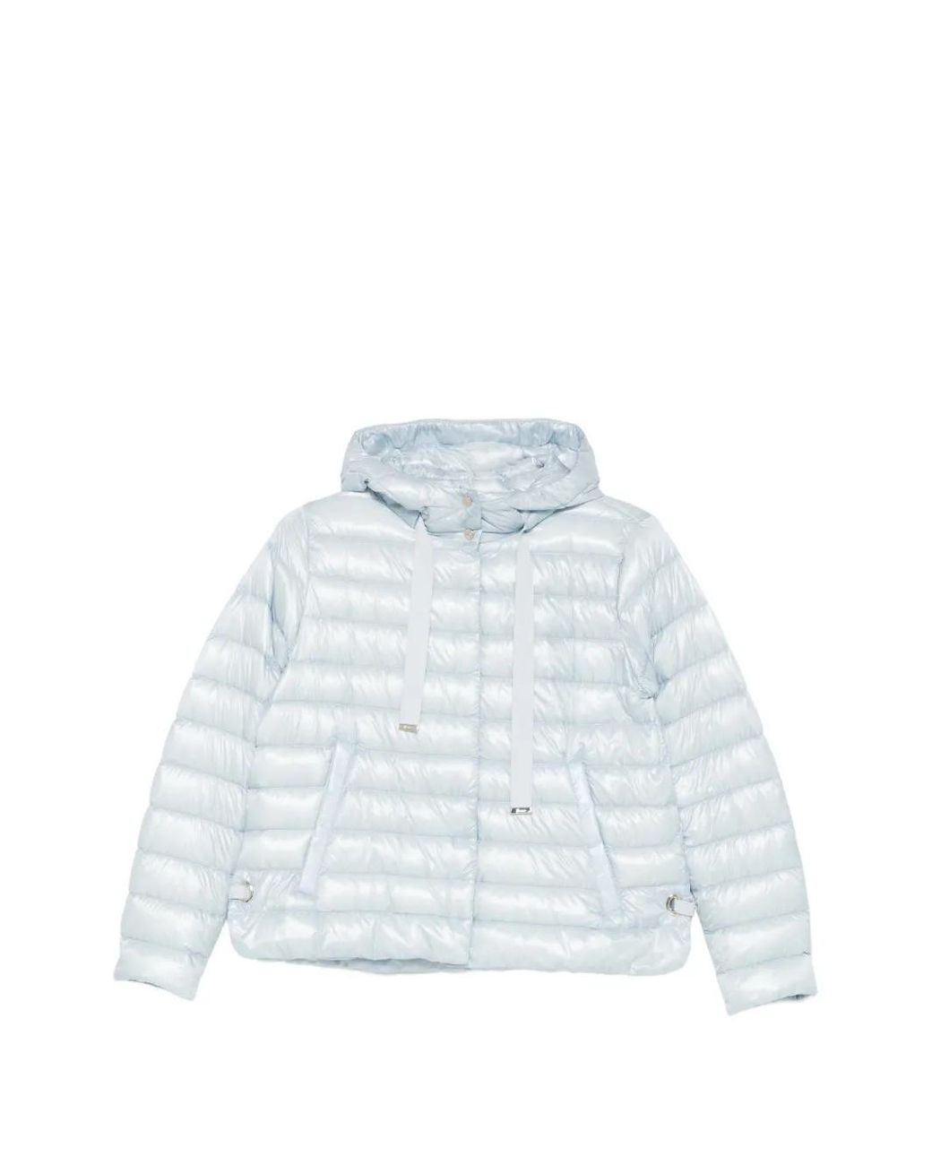 Herno Blue Hooded Quilted Jacket