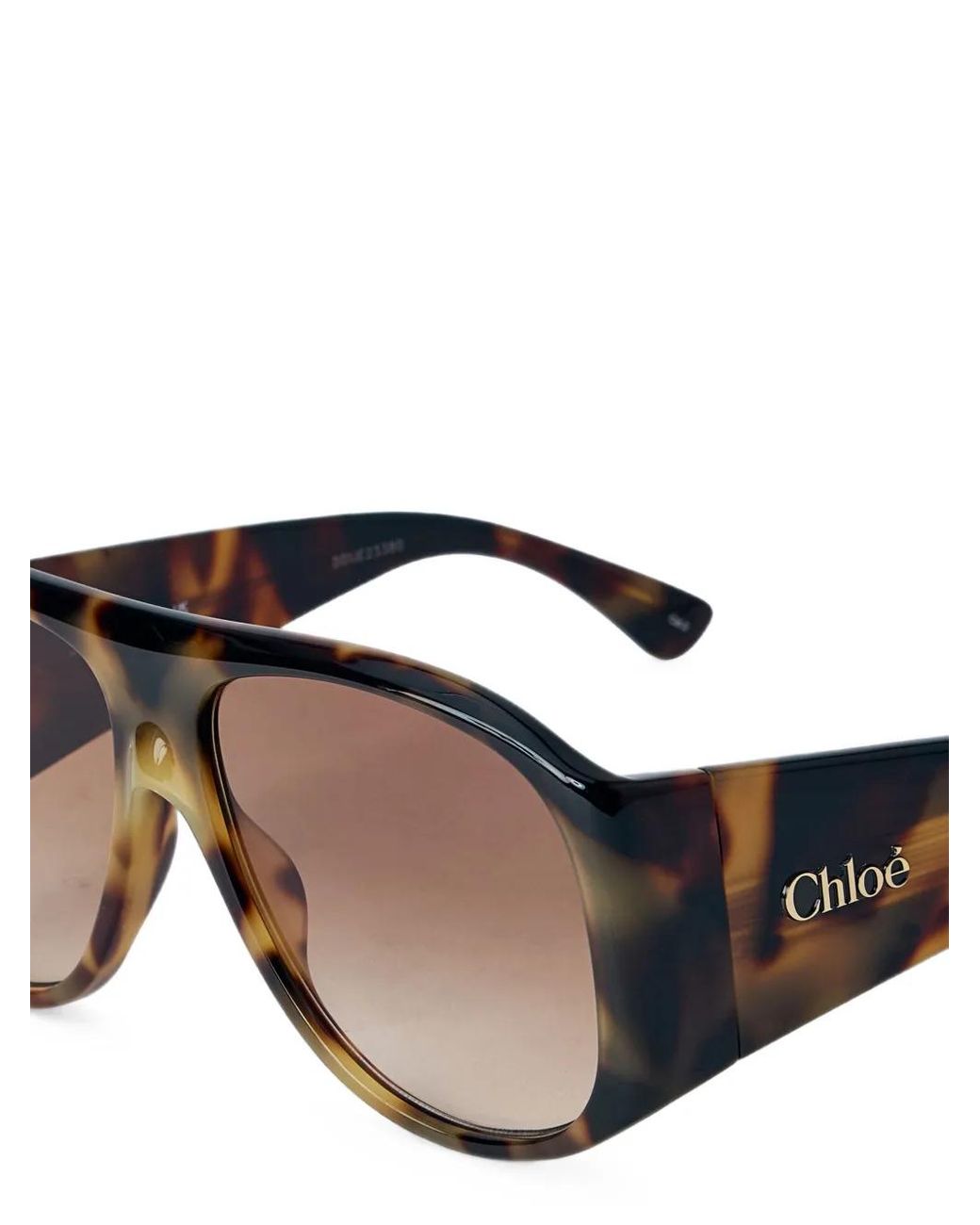 Chloé Black Gradient-Lens Logo-Hinge Sunglasses