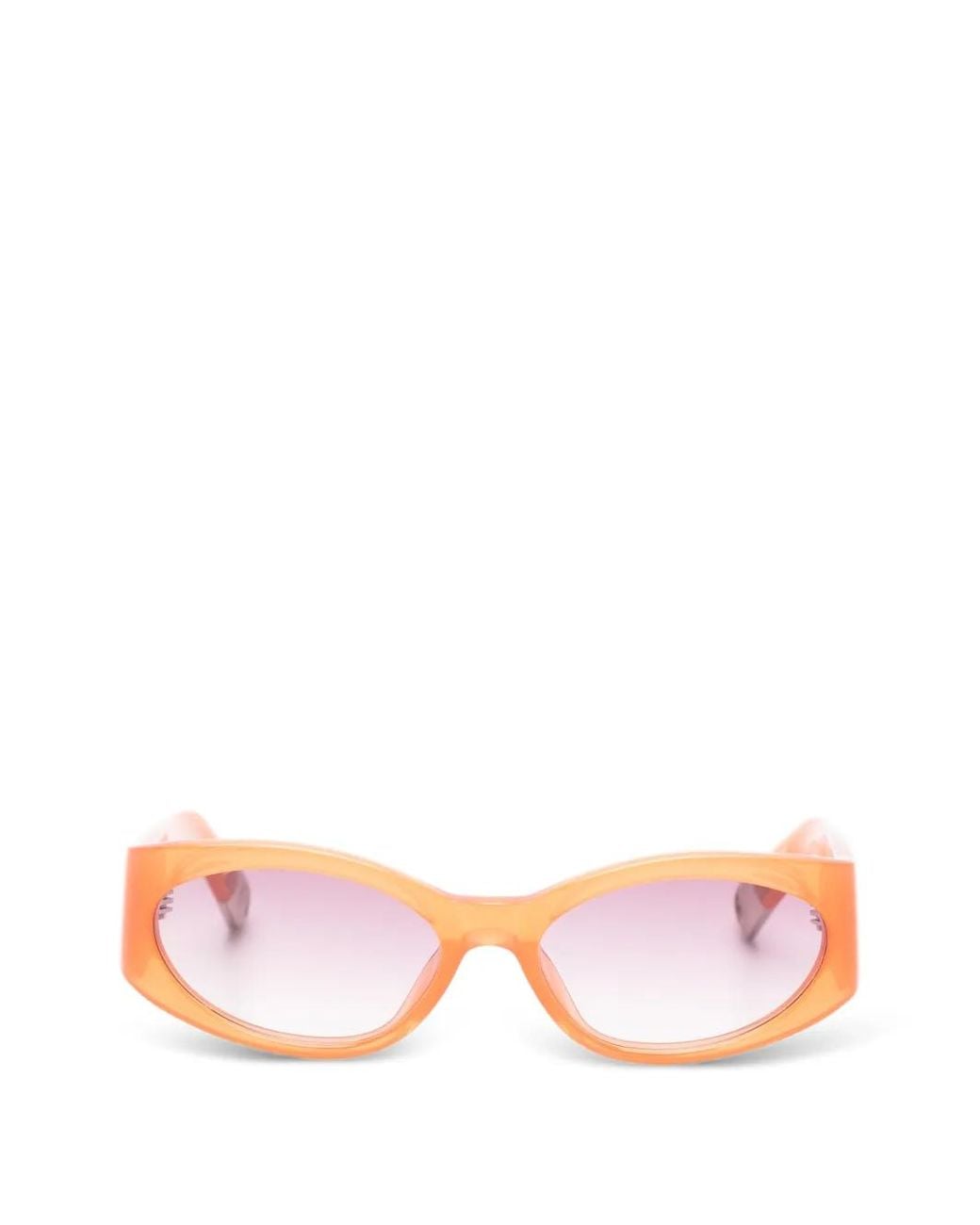 Jacquemus Pink Ovalo Oval-Frame Sunglasses